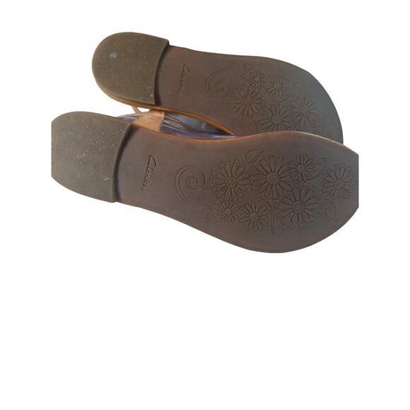 Clarks Indira Pompano Sandals Tan Color with Neutral Stones‎ Women's Size 7.5 - Picture 10 of 11